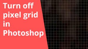 Turn off the pixel grid in Photoshop