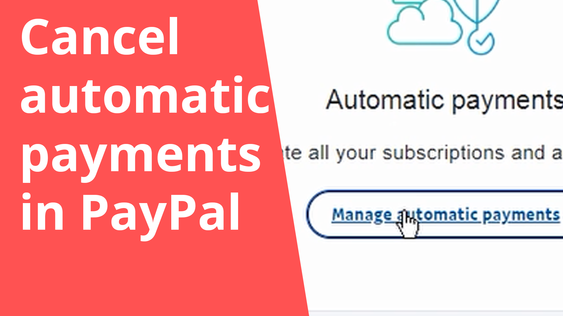 Cancel automatic payments in PayPal