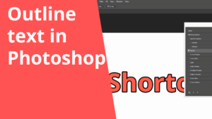 Outline text in Photoshop