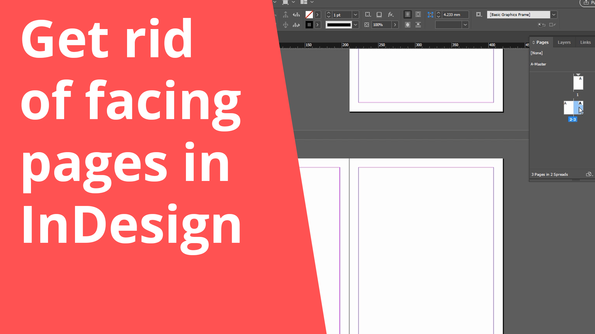 Get rid of facing pages in InDesign