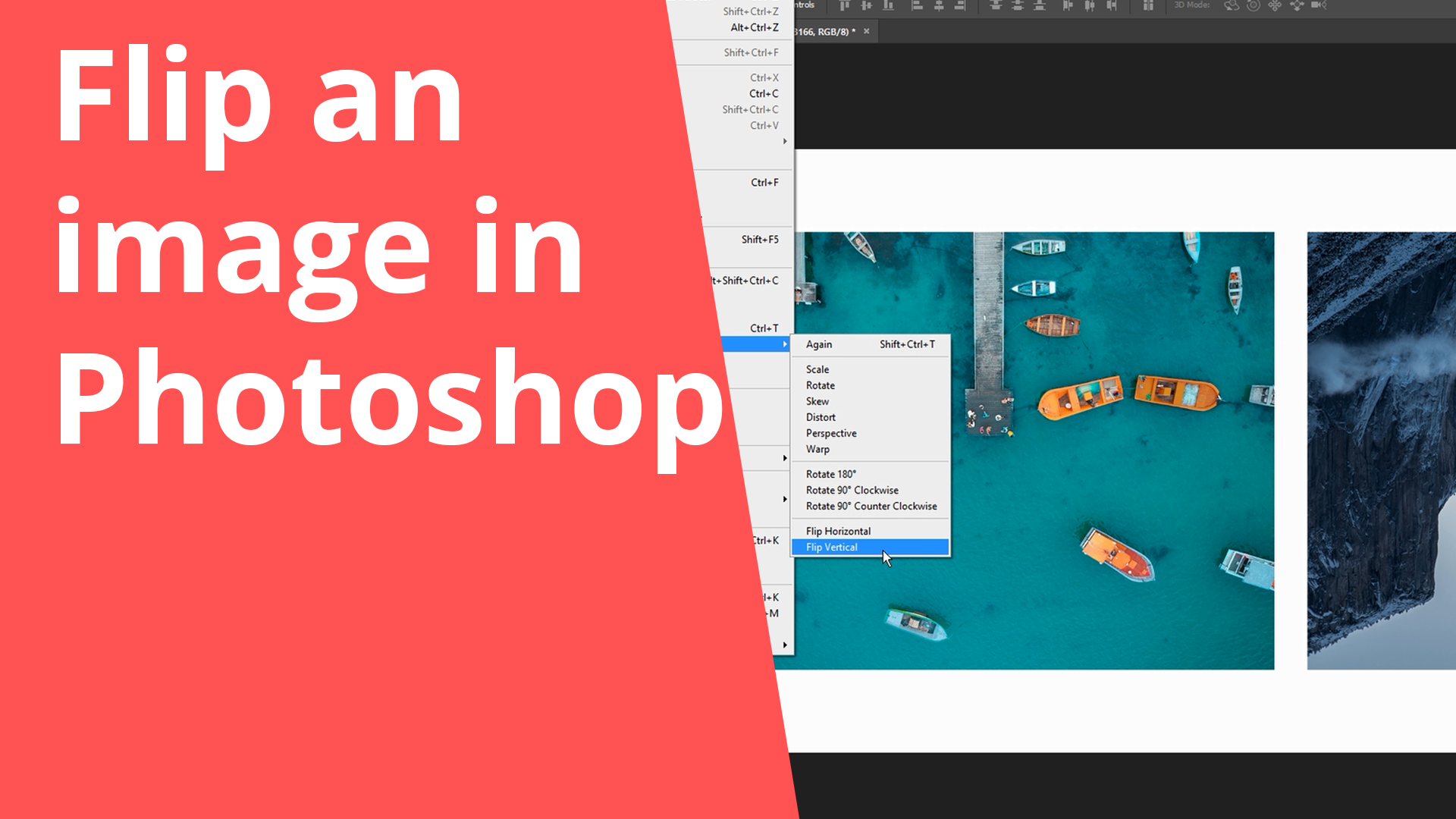 Flip an image in Photoshop