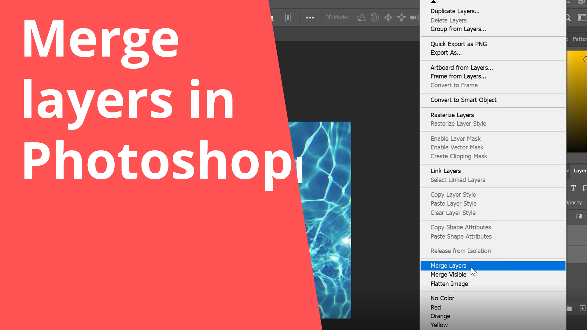 Merge layers in Photoshop